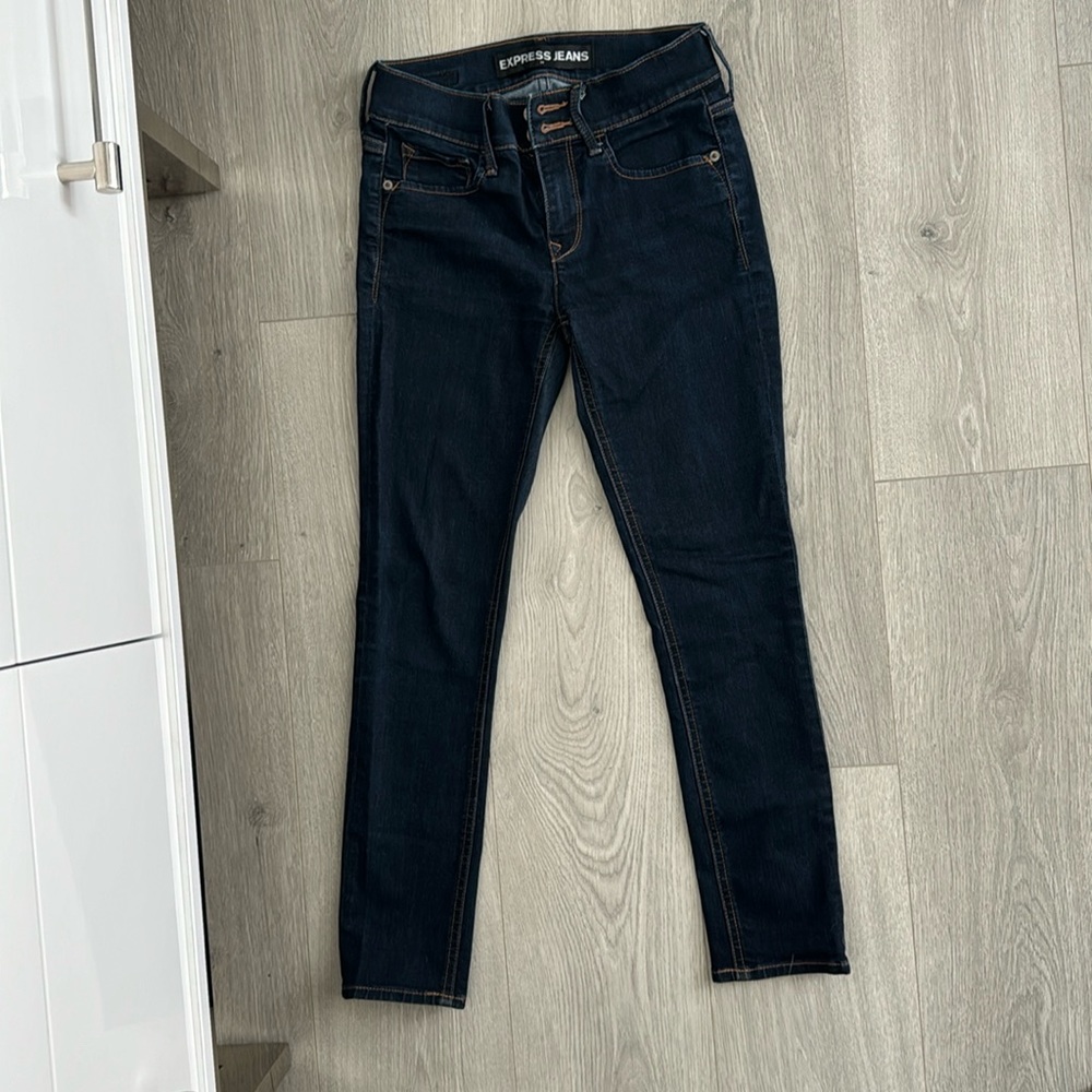 Express Jeans [ Cropped Legging - Mid Rise ] • sz 00